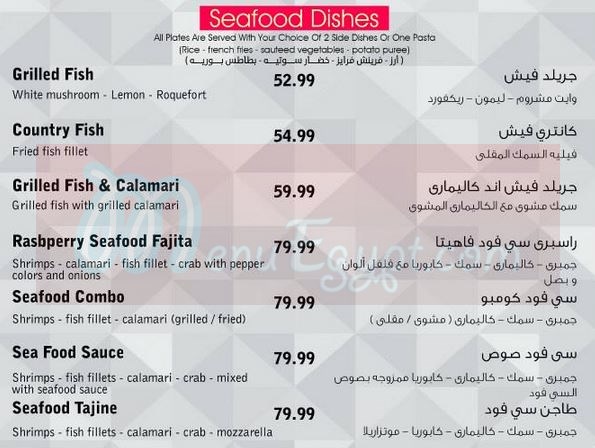 Raspberry Restaurant & Cafe delivery menu